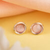 Rose Gold Orbit Stud Earrings