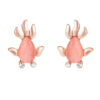 Rose Gold Coral Stud Earrings