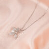 Silver Winters Tale Leaf Pendant Necklace