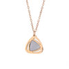 Rose Gold Angular Charm White Necklace