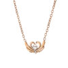 Rose Gold Swan Love Necklace