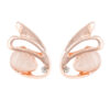 Rose Gold Swan Wing Stud Earring