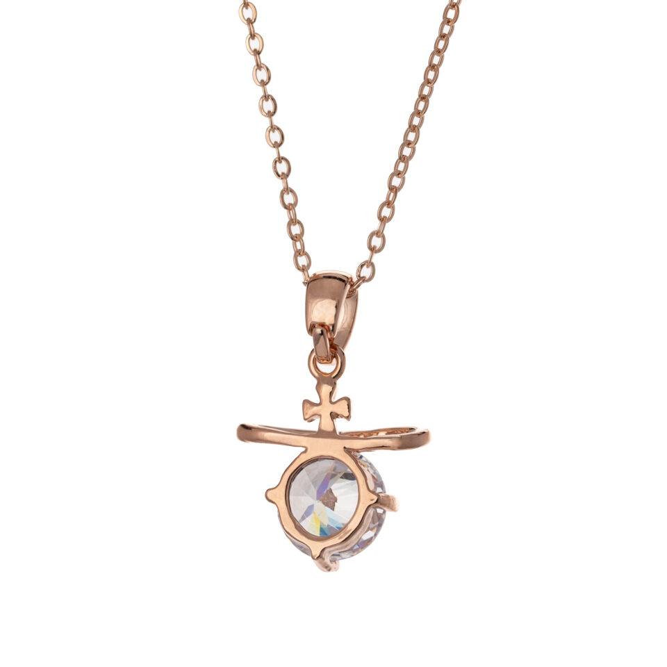 Rose Gold Space Cross Necklace