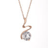 Rose Gold Twirl Solitaire Necklace