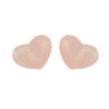 Rose Gold Heart Charm Stud Earring