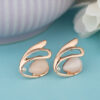 Rose Gold Swan Wing Stud Earring