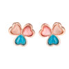 Rose Gold Lucky Heart Stud Earring