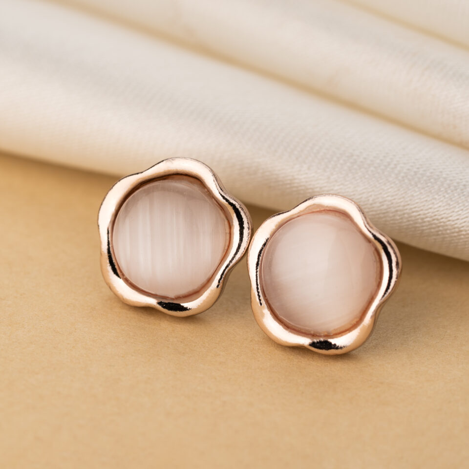 Rose Gold Dainty Flora Stud Earring