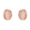 Rose Gold Oval Dainty Stud Earring