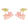 Rose Gold Cute Peach Stud Earrings