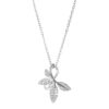 Silver Winters Tale Leaf Pendant Necklace