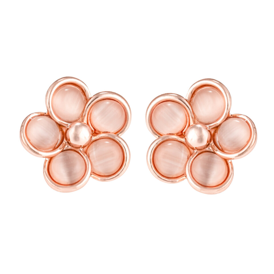 Rose Gold Dainty Flower Stud Earring