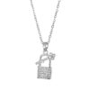 Silver Dainty Lock & Key Necklace