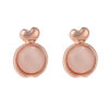 Rose Gold Round Radiance Stud Earring