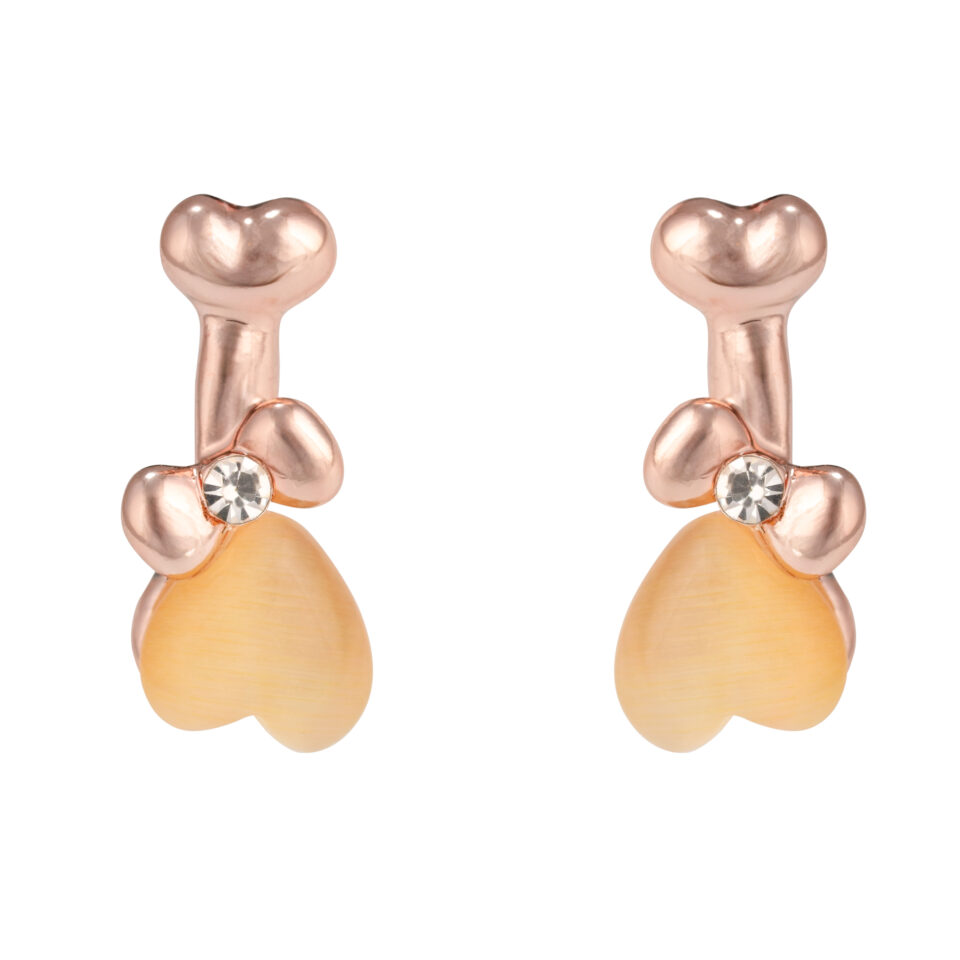 Rose Gold Petite Love Stud Earring