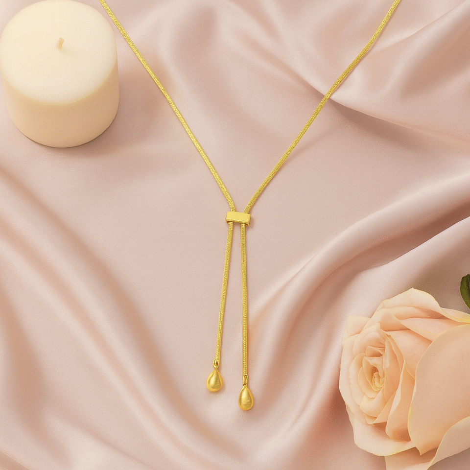 Adjustable Gold-Plated Stainless Steel Necklace