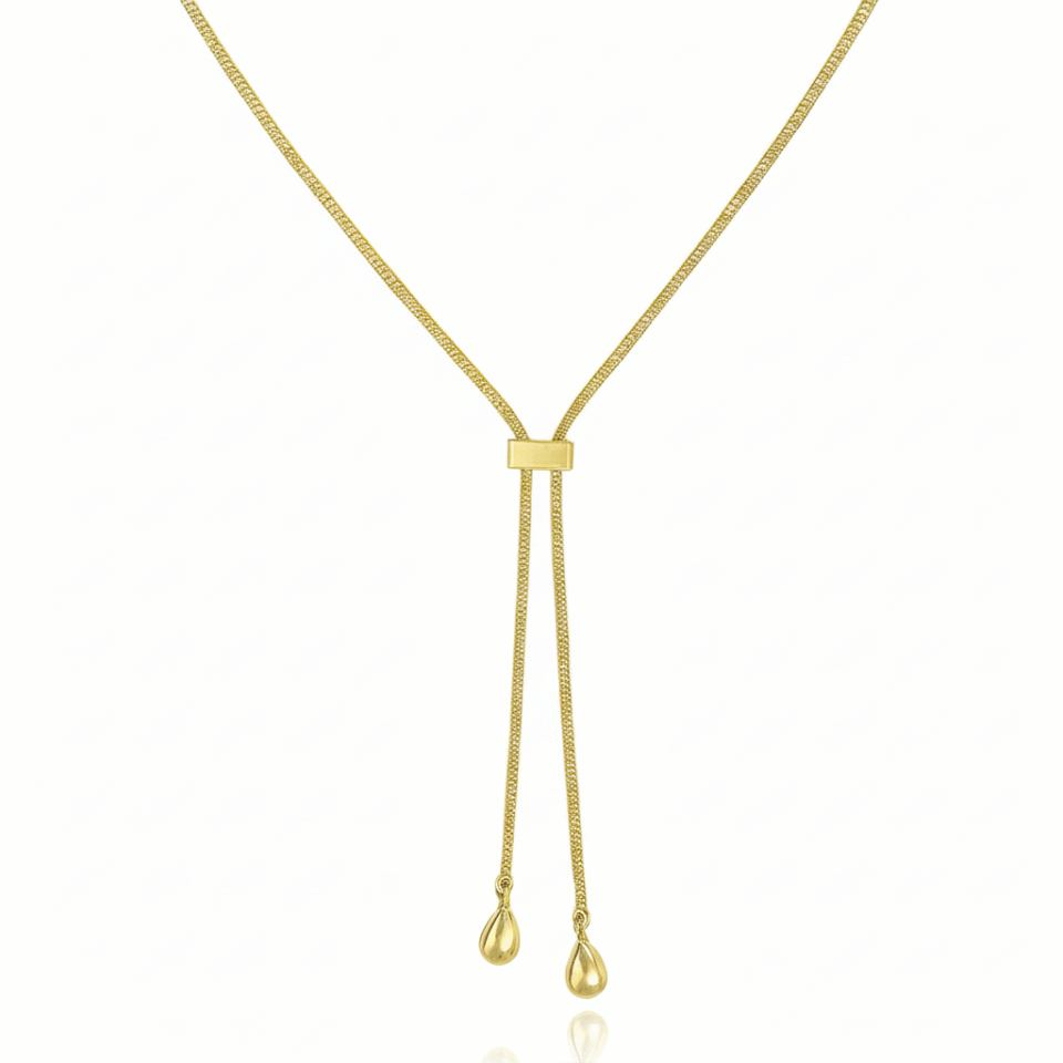 Adjustable Gold-Plated Stainless Steel Necklace