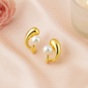 Anti-Tarnish Gold & Pearl Earrings for Women