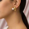 Anti-Tarnish Gold & Pearl Earrings for Women