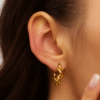 Gold-Tone Twisted Stud Earrings