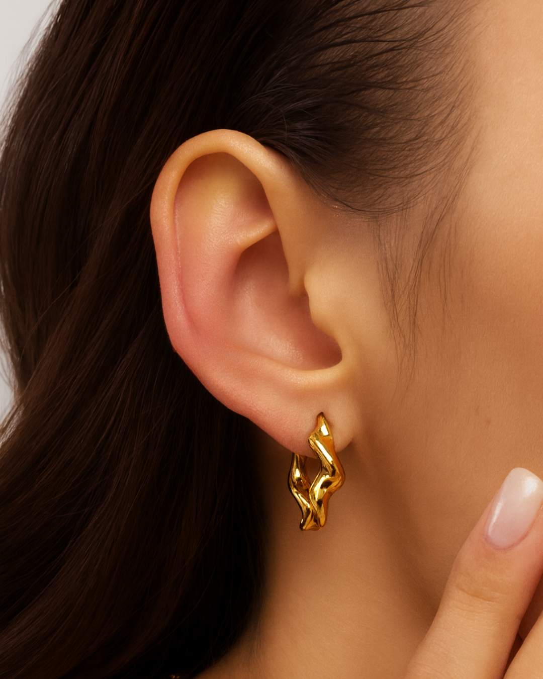 Gold-Tone Twisted Stud Earrings