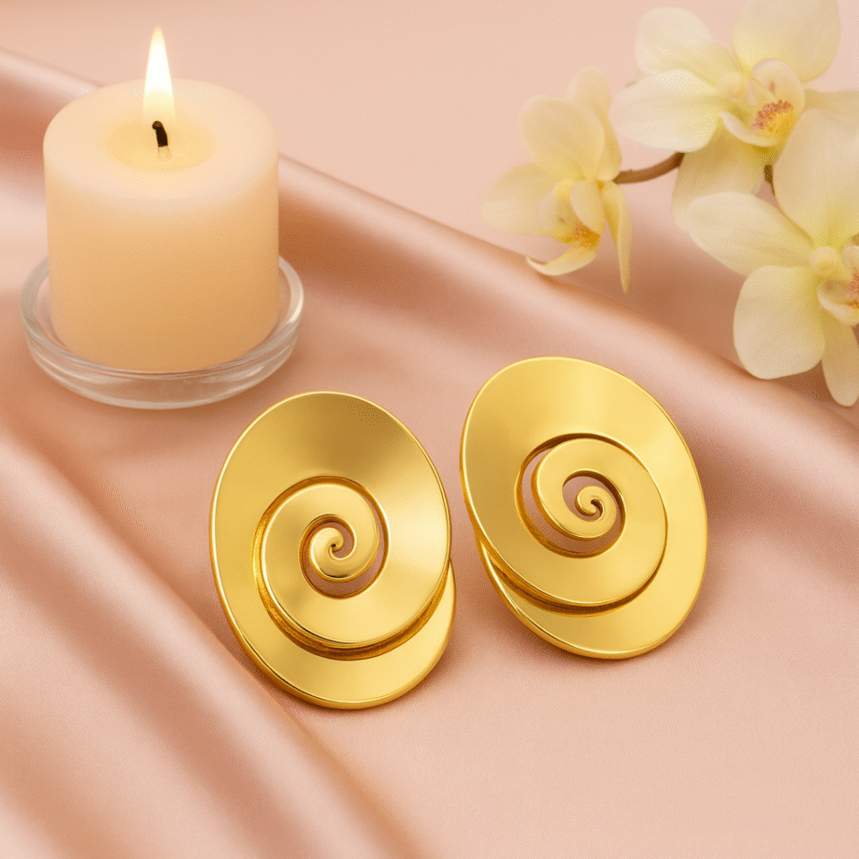 Celebrity Inspired Spiral Stud Earrings For Women 5