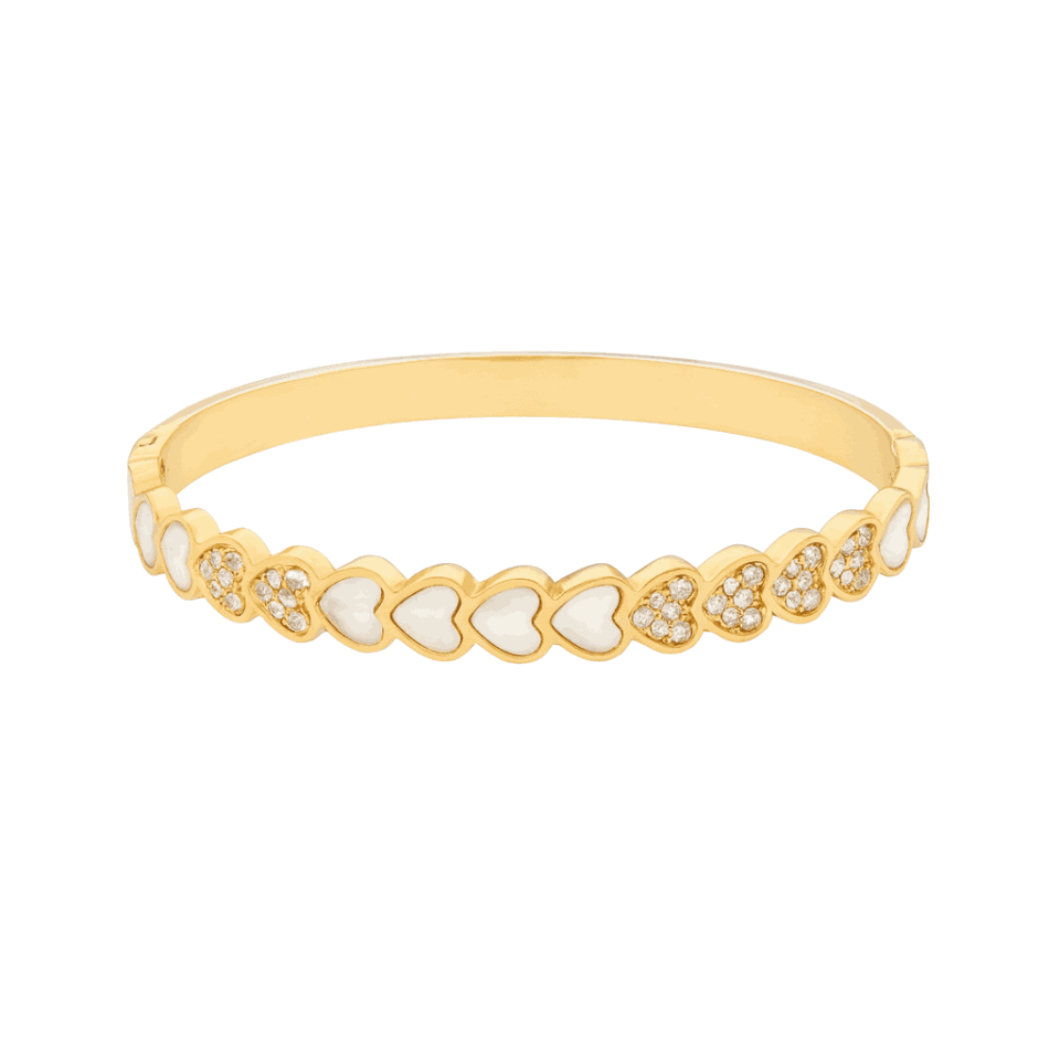Floral Vine Bangle Rose Gold Finish 4