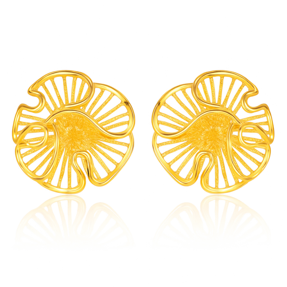 Anti Tarnish Gold-Toned Statement Earrings